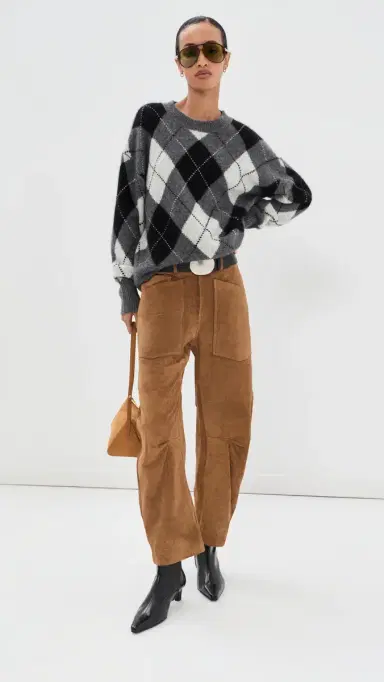 Nili Lotan Donnika Argyle Cashmere Sweater | Thumbnail 5 Nili Lotan Donnika Argyle Cashmere Sweater | Thumbnail 5