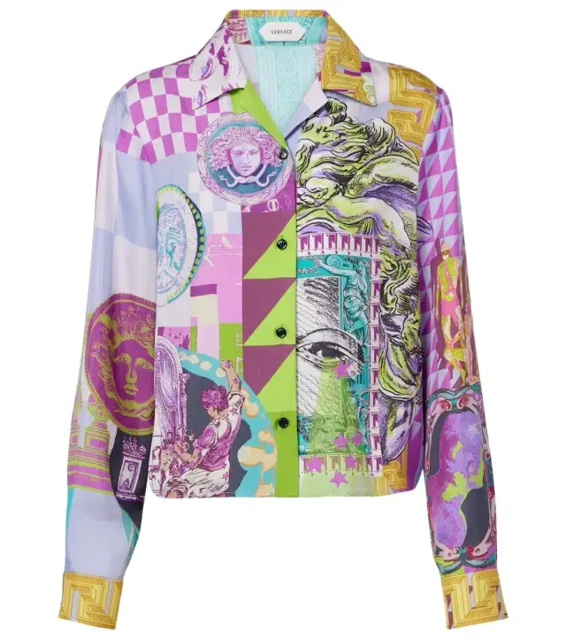 Medusa printed silk shirt Medusa printed silk shirt