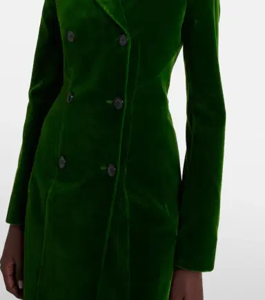 Alaïa Alaïa Double-breasted cotton velvet coat | Thumbnail 2 Alaïa Alaïa Double-breasted cotton velvet coat | Thumbnail 2