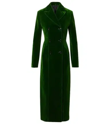 Alaïa Alaïa Double-breasted cotton velvet coat | Thumbnail 1 Alaïa Alaïa Double-breasted cotton velvet coat | Thumbnail 1