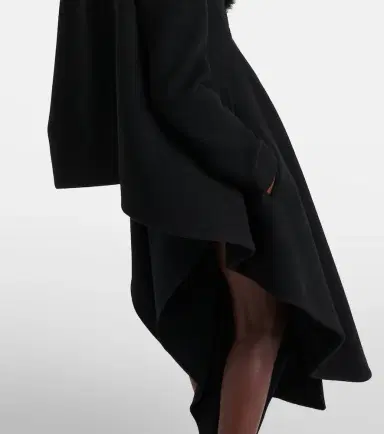 Alaïa Alaïa Shearling-trimmed wool and silk coat | Thumbnail 2 Alaïa Alaïa Shearling-trimmed wool and silk coat | Thumbnail 2