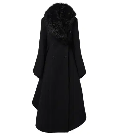 Alaïa Alaïa Shearling-trimmed wool and silk coat | Thumbnail 1 Alaïa Alaïa Shearling-trimmed wool and silk coat | Thumbnail 1