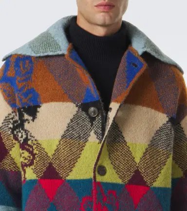 Dries Van Noten Patchwork wool and alpaca-blend long cardigan | Thumbnail 4 Dries Van Noten Patchwork wool and alpaca-blend long cardigan | Thumbnail 4