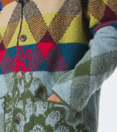 Dries Van Noten Patchwork wool and alpaca-blend long cardigan | Thumbnail 5 Dries Van Noten Patchwork wool and alpaca-blend long cardigan | Thumbnail 5
