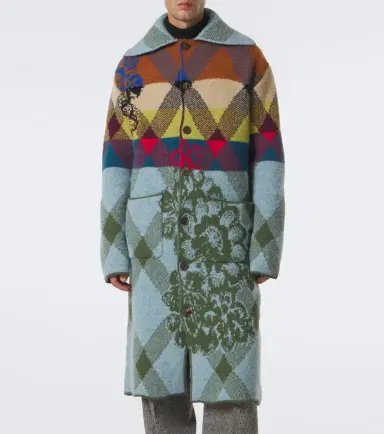 Dries Van Noten Patchwork wool and alpaca-blend long cardigan | Thumbnail 6 Dries Van Noten Patchwork wool and alpaca-blend long cardigan | Thumbnail 6