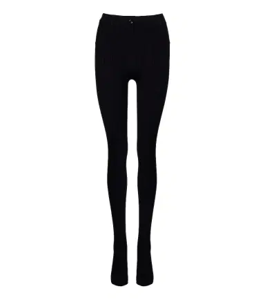 Loewe Leather-trimmed ribbed-knit leggings | Thumbnail 1 Loewe Leather-trimmed ribbed-knit leggings | Thumbnail 1