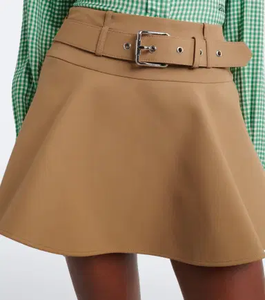 Loewe Double L belted cotton miniskirt | Thumbnail 2 Loewe Double L belted cotton miniskirt | Thumbnail 2