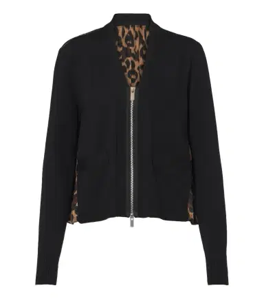 Sacai Paneled leopard-print cotton-blend cardigan | Thumbnail 1 Sacai Paneled leopard-print cotton-blend cardigan | Thumbnail 1