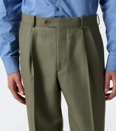 Auralee Chalk stripe wool straight pants | Thumbnail 3 Auralee Chalk stripe wool straight pants | Thumbnail 3