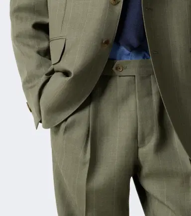 Auralee Chalk stripe wool straight pants | Thumbnail 4 Auralee Chalk stripe wool straight pants | Thumbnail 4