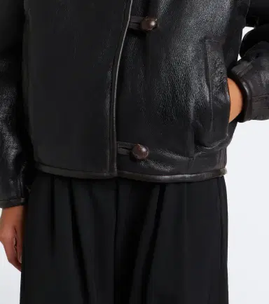 Isabel Marant Charina shearling-trimmed leather jacket | Thumbnail 7 Isabel Marant Charina shearling-trimmed leather jacket | Thumbnail 7