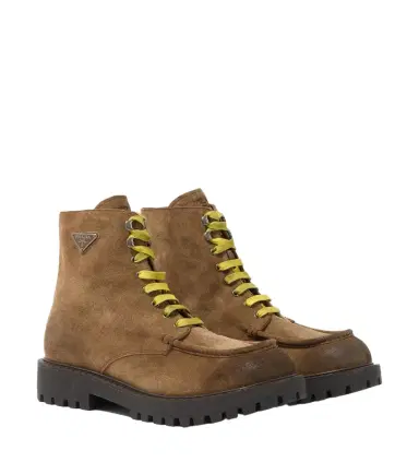 Prada Suede lace-up boots | Thumbnail 1 Prada Suede lace-up boots | Thumbnail 1