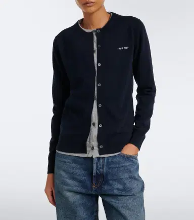 Miu Miu Logo layered cashmere cardigan | Thumbnail 2 Miu Miu Logo layered cashmere cardigan | Thumbnail 2