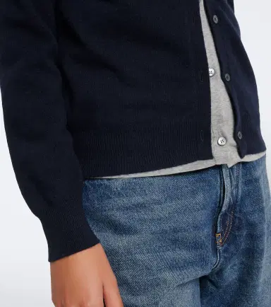 Miu Miu Logo layered cashmere cardigan | Thumbnail 4 Miu Miu Logo layered cashmere cardigan | Thumbnail 4