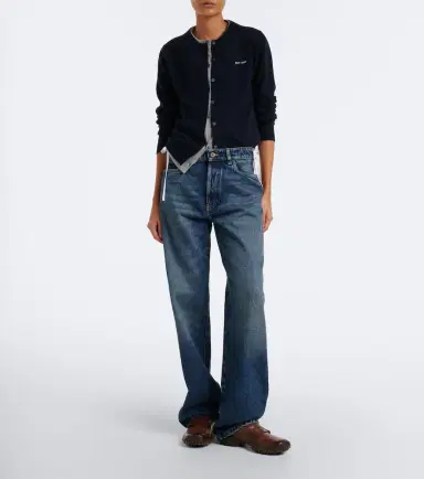 Miu Miu Logo layered cashmere cardigan | Thumbnail 5 Miu Miu Logo layered cashmere cardigan | Thumbnail 5