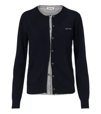 Miu Miu Logo layered cashmere cardigan | Thumbnail 1 Miu Miu Logo layered cashmere cardigan | Thumbnail 1