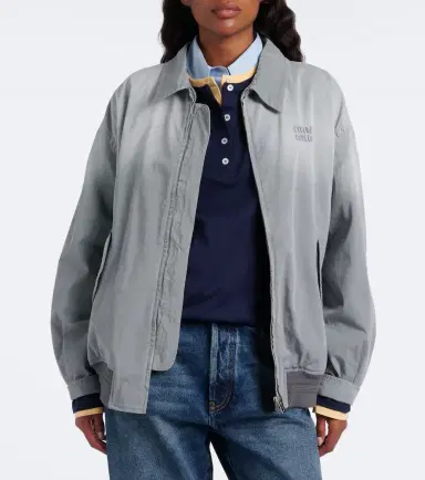 Miu Miu Cotton twill blouson jacket | Thumbnail 3 Miu Miu Cotton twill blouson jacket | Thumbnail 3