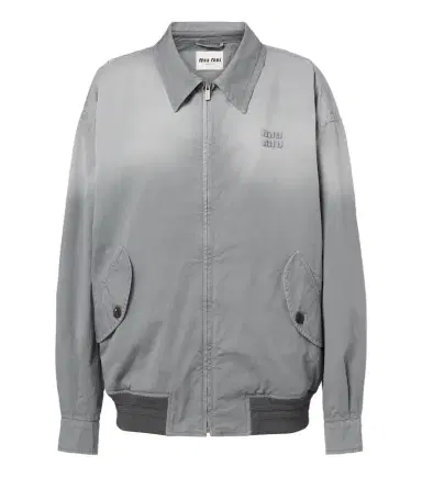 Miu Miu Cotton twill blouson jacket | Thumbnail 1 Miu Miu Cotton twill blouson jacket | Thumbnail 1