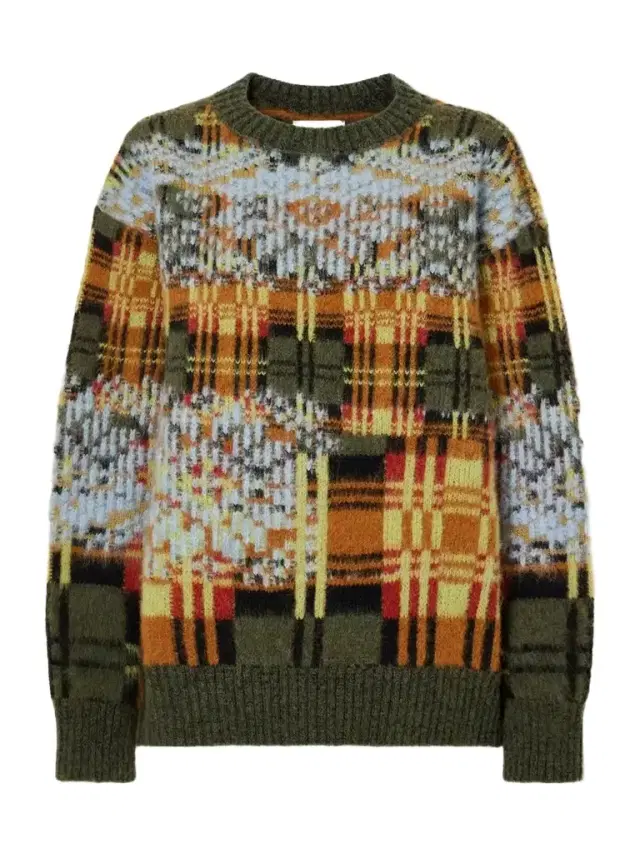 Checked Brushed Merino And Wool-blend Sweater Checked Brushed Merino And Wool-blend Sweater