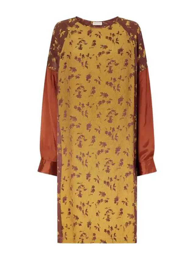 Satin-trimmed Floral-jacquard Midi Dress Satin-trimmed Floral-jacquard Midi Dress