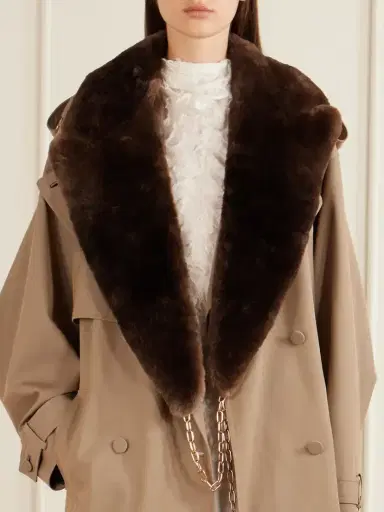 Gabriela Hearst Elliot Shearling Coat Collar | Thumbnail 2 Gabriela Hearst Elliot Shearling Coat Collar | Thumbnail 2