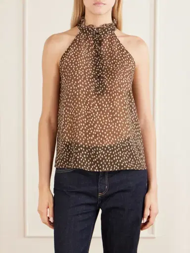 Nili Lotan Daniella Halter Silk Blouse | Thumbnail 3 Nili Lotan Daniella Halter Silk Blouse | Thumbnail 3