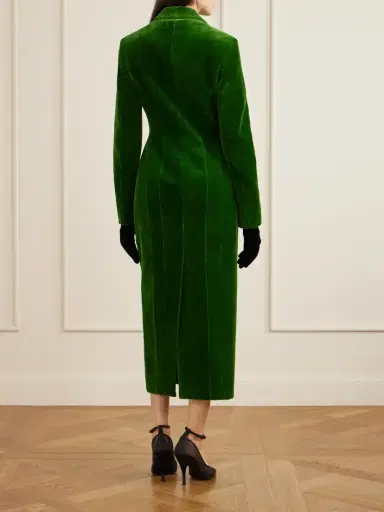 Alaïa Double-breasted Cotton-velvet Coat | Thumbnail 3 Alaïa Double-breasted Cotton-velvet Coat | Thumbnail 3