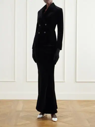 Alaïa Double-breasted Cotton-velvet Blazer | Thumbnail 2 Alaïa Double-breasted Cotton-velvet Blazer | Thumbnail 2