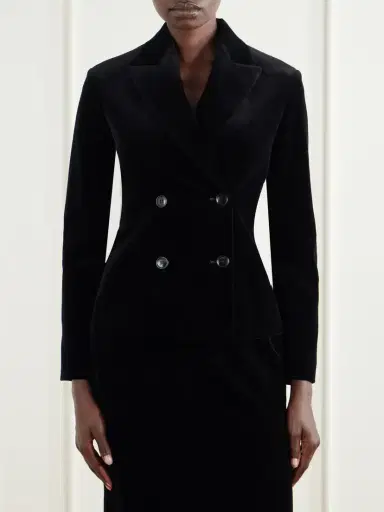 Alaïa Double-breasted Cotton-velvet Blazer | Thumbnail 3 Alaïa Double-breasted Cotton-velvet Blazer | Thumbnail 3