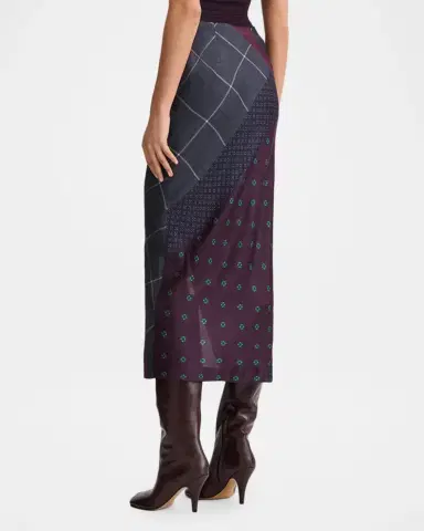 SMYTHE Patchwork Ruffle-Front Midi Skirt | Thumbnail 3 SMYTHE Patchwork Ruffle-Front Midi Skirt | Thumbnail 3