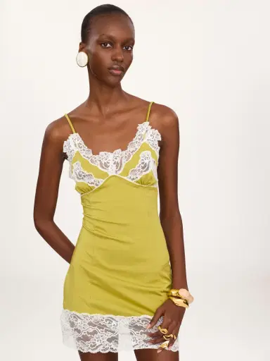 Chloé Fitted mini lingerie dress in stretch nylon & lace | Thumbnail 5 Chloé Fitted mini lingerie dress in stretch nylon & lace | Thumbnail 5