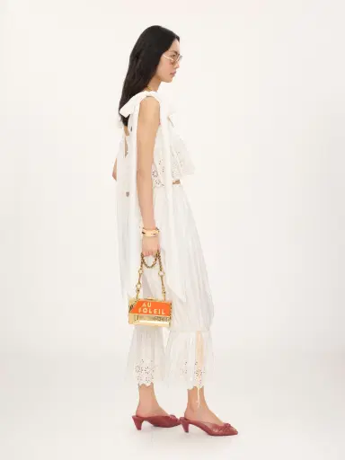 Chloé Knotted-strap cropped top in soft cotton | Thumbnail 6 Chloé Knotted-strap cropped top in soft cotton | Thumbnail 6