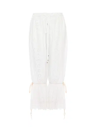 Chloé Fluid drawstring pants in soft cotton | Thumbnail 1 Chloé Fluid drawstring pants in soft cotton | Thumbnail 1