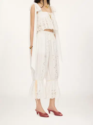 Chloé Fluid drawstring pants in soft cotton | Thumbnail 2 Chloé Fluid drawstring pants in soft cotton | Thumbnail 2