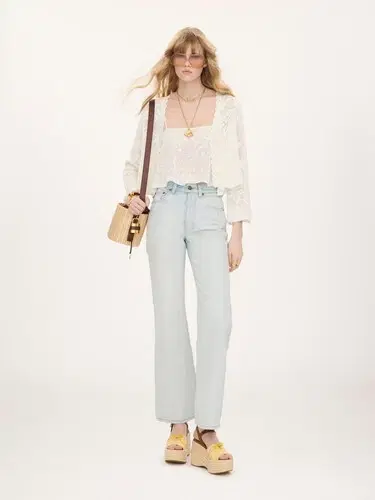 Chloé Thin-strap cropped top in a cotton knit | Thumbnail 2 Chloé Thin-strap cropped top in a cotton knit | Thumbnail 2