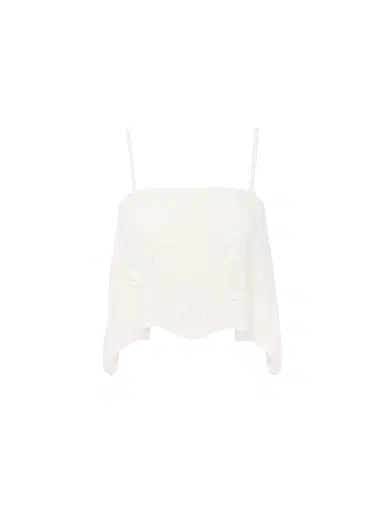 Chloé Thin-strap cropped top in a cotton knit | Thumbnail 1 Chloé Thin-strap cropped top in a cotton knit | Thumbnail 1