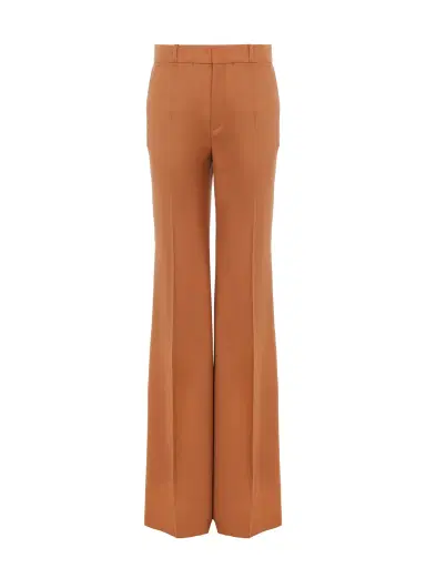 Chloé High-rise flared pants in wool gabardine | Thumbnail 1 Chloé High-rise flared pants in wool gabardine | Thumbnail 1