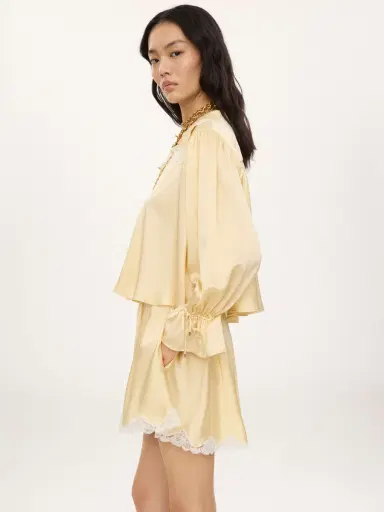 Chloé Fluid top in washed silk satin & lace | Thumbnail 6 Chloé Fluid top in washed silk satin & lace | Thumbnail 6