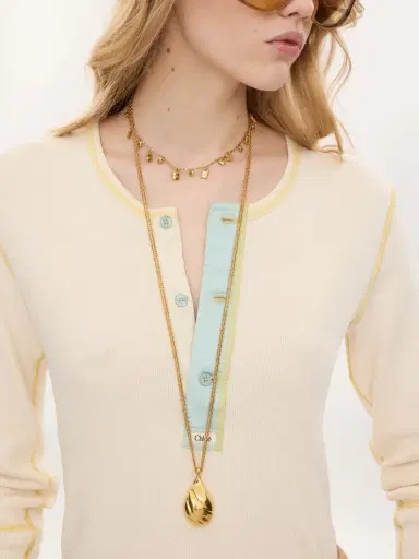 Chloé Fitted Henley shirt in cotton jersey | Thumbnail 6 Chloé Fitted Henley shirt in cotton jersey | Thumbnail 6