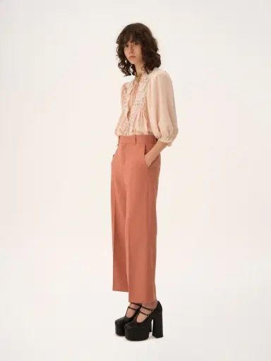 Chloé Flared bootcut pants in wool gabardine | Thumbnail 3 Chloé Flared bootcut pants in wool gabardine | Thumbnail 3