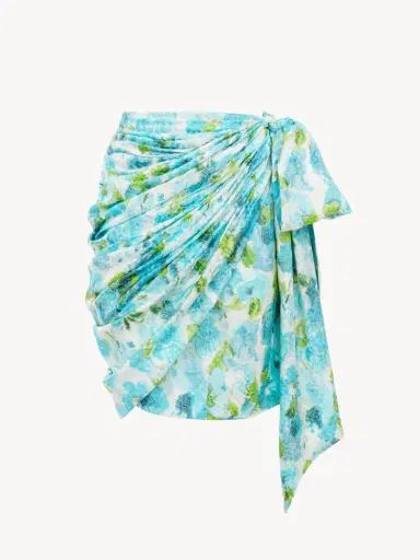 Chloé Short wrap skirt in silk jacquard | Thumbnail 7 Chloé Short wrap skirt in silk jacquard | Thumbnail 7