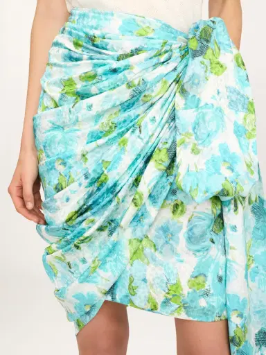 Chloé Short wrap skirt in silk jacquard | Thumbnail 4 Chloé Short wrap skirt in silk jacquard | Thumbnail 4