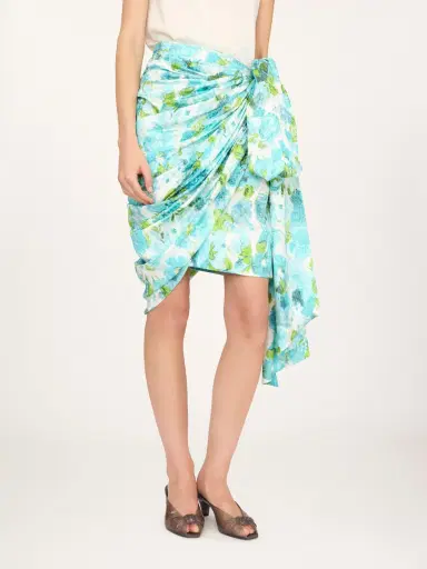 Chloé Short wrap skirt in silk jacquard | Thumbnail 3 Chloé Short wrap skirt in silk jacquard | Thumbnail 3