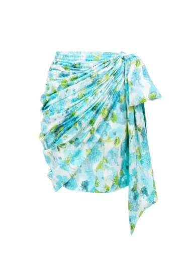 Chloé Short wrap skirt in silk jacquard | Thumbnail 1 Chloé Short wrap skirt in silk jacquard | Thumbnail 1