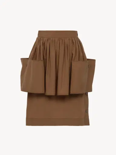 Chloé Layered knee-length skirt in cotton poplin | Thumbnail 7 Chloé Layered knee-length skirt in cotton poplin | Thumbnail 7