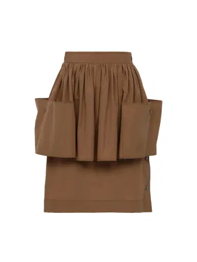 Chloé Layered knee-length skirt in cotton poplin | Thumbnail 1 Chloé Layered knee-length skirt in cotton poplin | Thumbnail 1