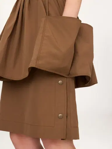 Chloé Layered knee-length skirt in cotton poplin | Thumbnail 5 Chloé Layered knee-length skirt in cotton poplin | Thumbnail 5