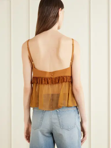 Chloé Lace-trimmed silk crepe tank | Thumbnail 4 Chloé Lace-trimmed silk crepe tank | Thumbnail 4