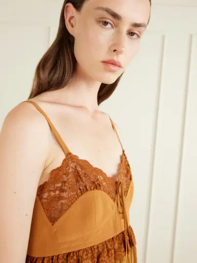 Chloé Lace-trimmed silk crepe tank | Thumbnail 5 Chloé Lace-trimmed silk crepe tank | Thumbnail 5