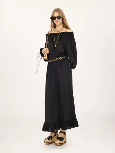 Chloé Cropped fluid pants in crêpe de chine | Thumbnail 2 Chloé Cropped fluid pants in crêpe de chine | Thumbnail 2